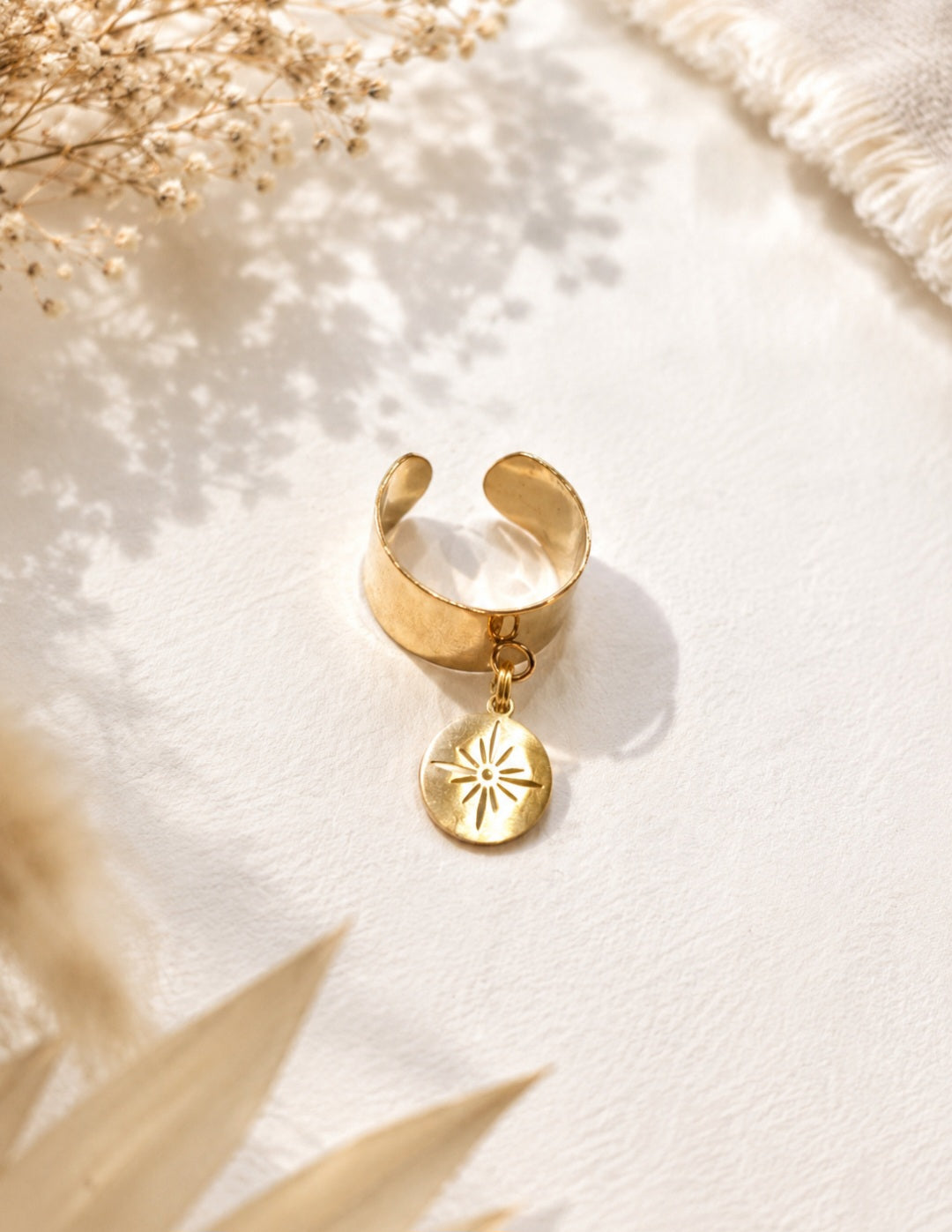 Bague acier inoxydable étoile – Fait main