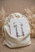 Boucles d’oreilles en perles facettées de verre argenté