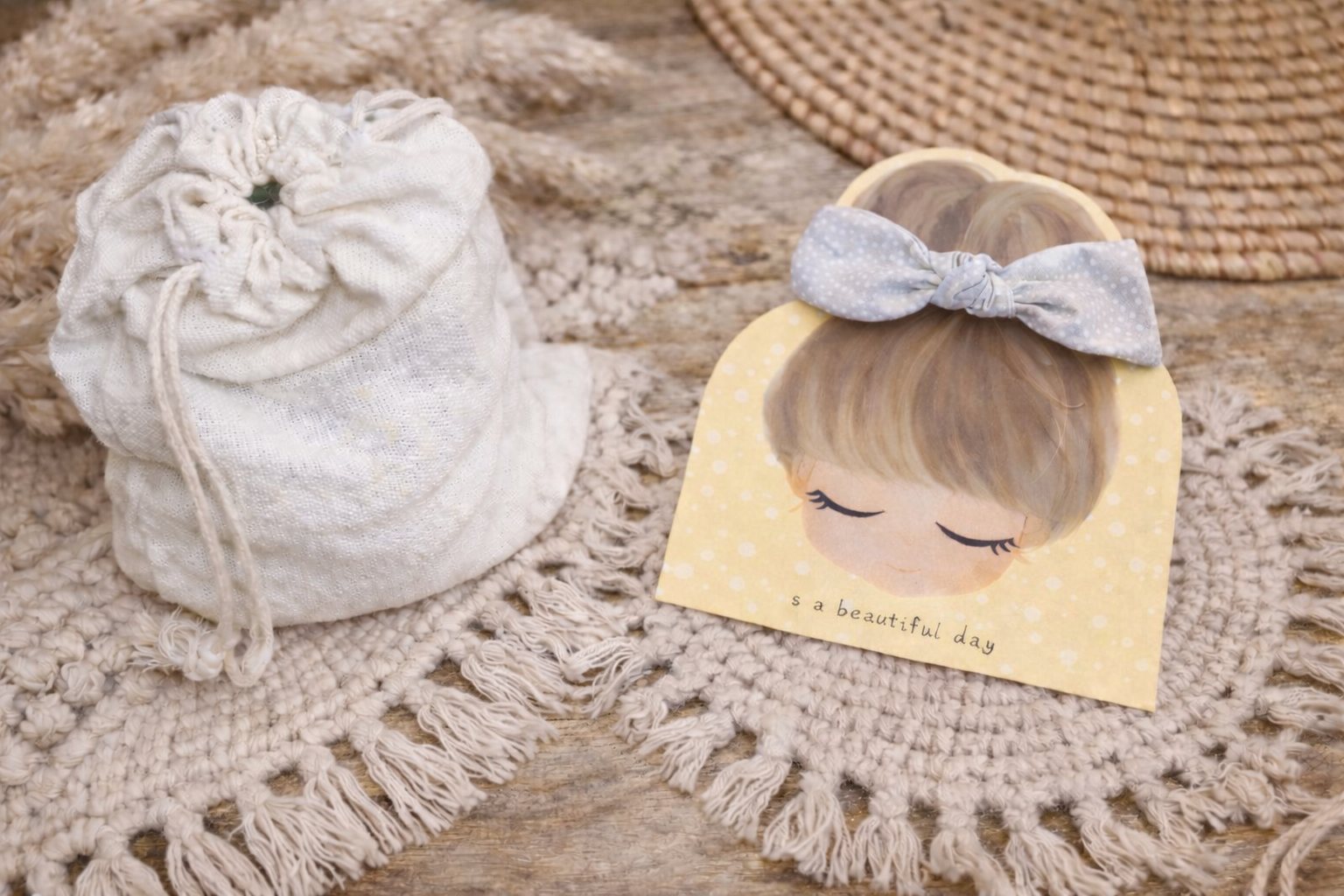 🎀 Élastique cheveux nœud en tissu – Fait main