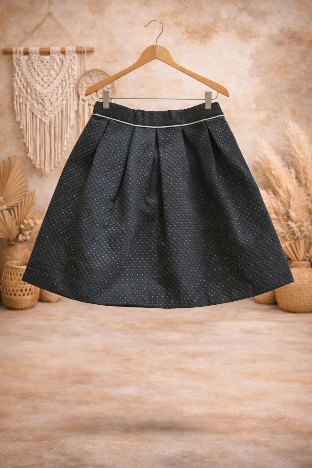🩷 Jupe Enfant – Motif Pois Argenté