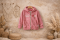 🍼 Veste bébé rose à capuche zippé “LOVE”