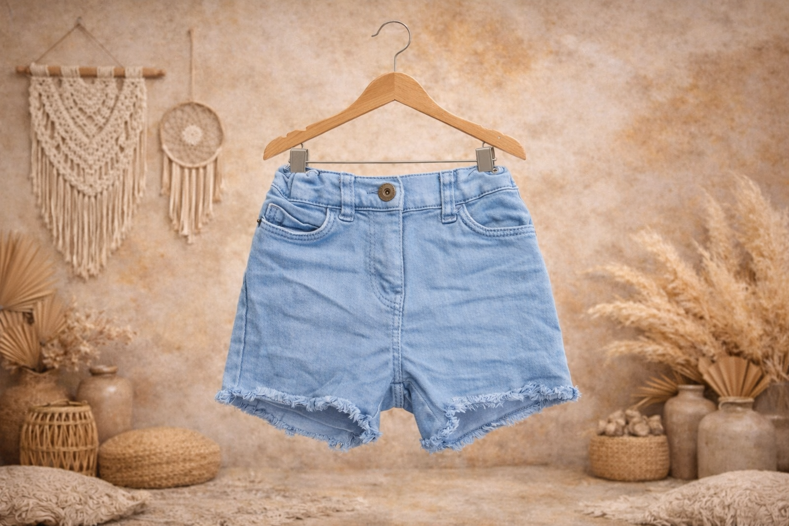 🩷 Short Enfant - Bords effilochés