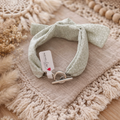 Bracelet tissu vert d’eau - Fait main