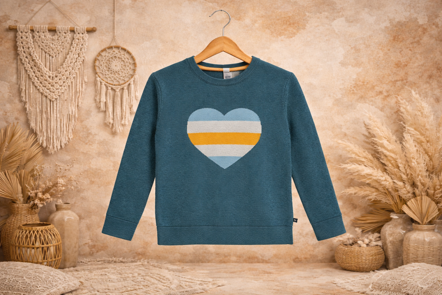 🩷 Pull Enfant – motif cœur