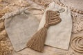 Porte-clés cœur en macramé – Fait main