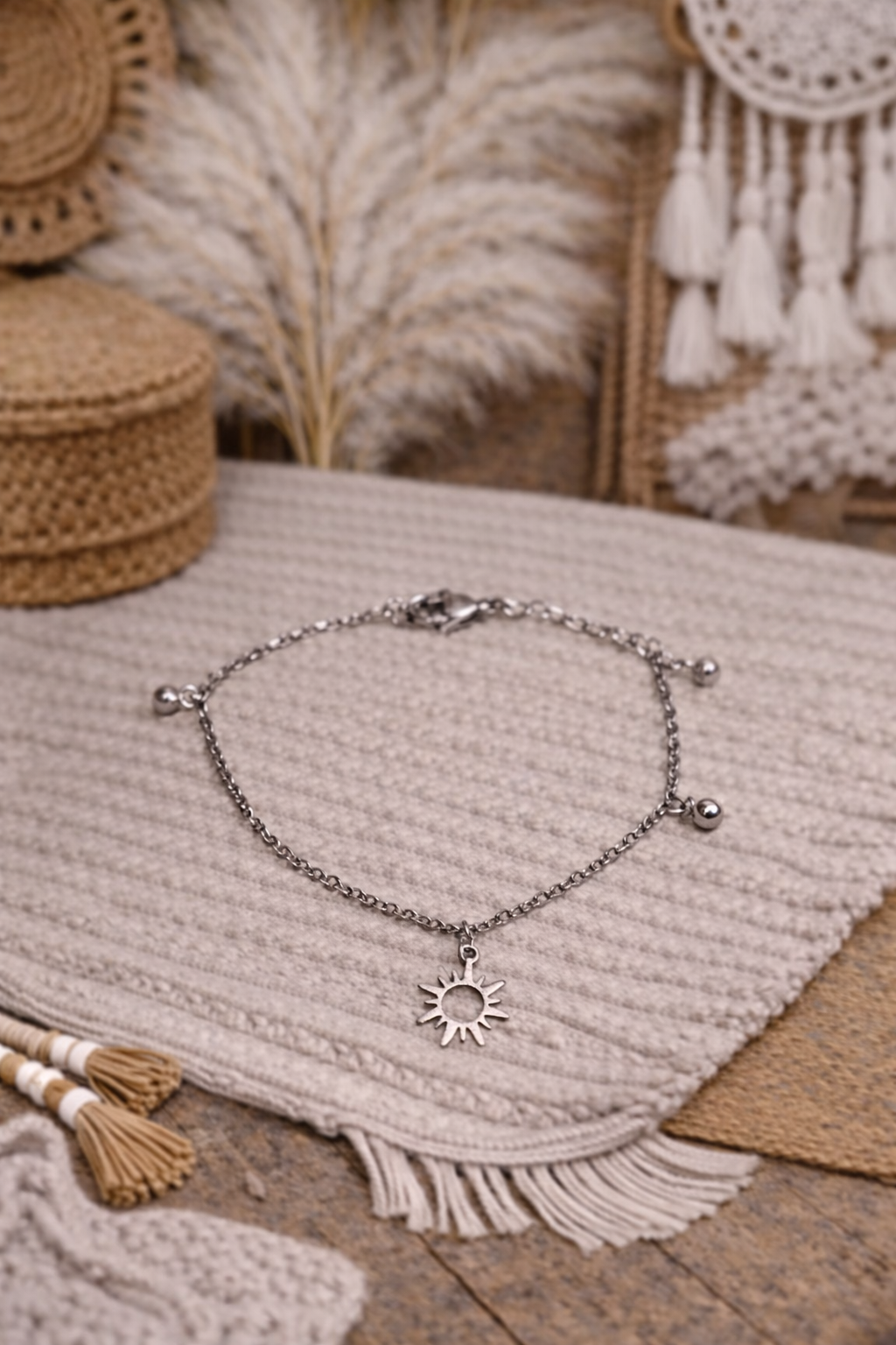 Bracelet soleil - Acier inoxydable - Fait main