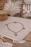Bracelet fleur - Acier inoxydable - Fait main