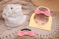 🎀 Élastique cheveux nœud en tissu  – Fait main