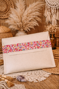 Pochette enveloppe en simili cuir – Bande Liberty multicolore