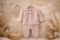🍼 Ensemble bébé - En maille rose poudré