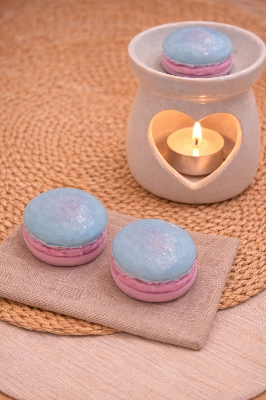 Fondants parfumés macarons – Senteur Bubble Gum - Fait main